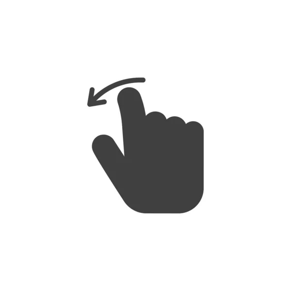 Cliquez sur l'icône vectorielle du geste vers le bas — Image vectorielle