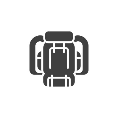 Turist sırt çantası vektör simgesi