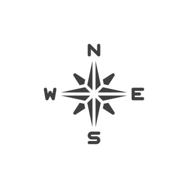 Pusula Rose vektör simgesi