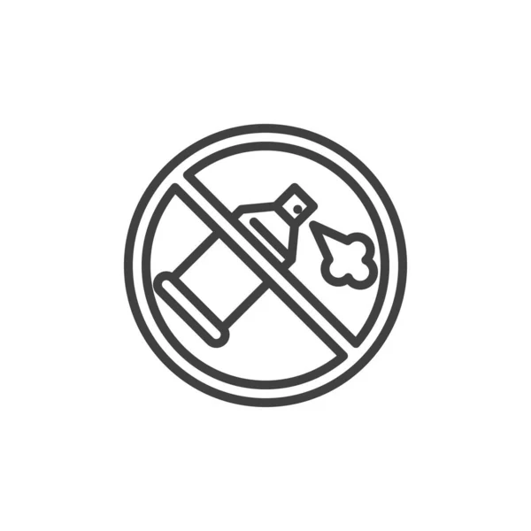 No aerosol spray sign line icon — Vettoriale Stock