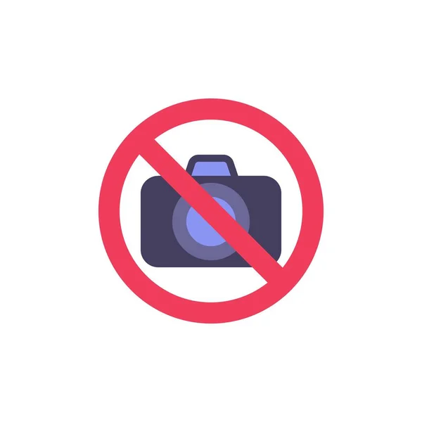 No photography flat icon — Stockvektor