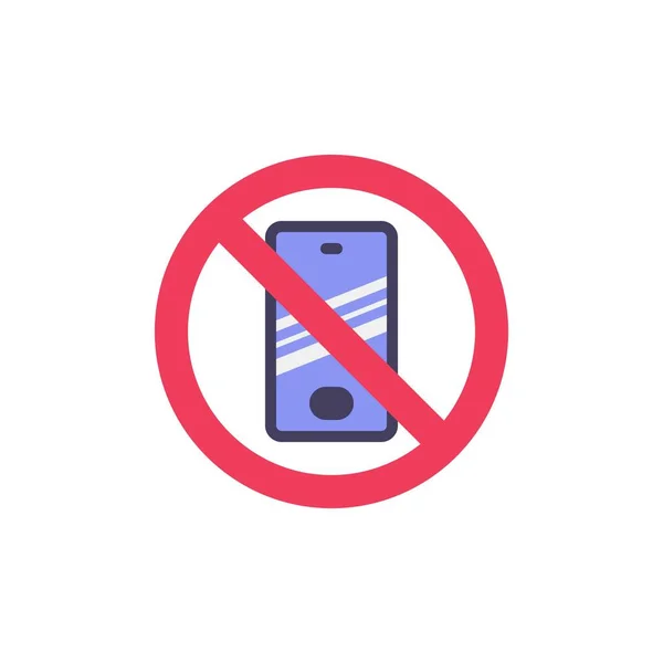 No cellphone flat icon — Stockový vektor