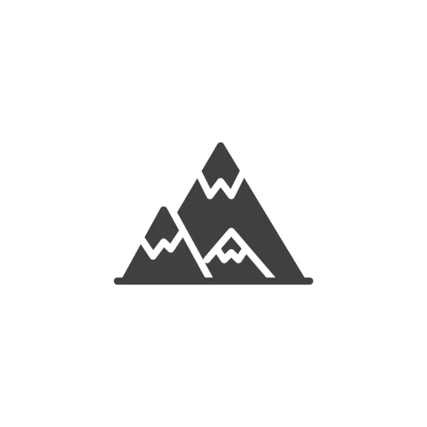 Snowy mountains vector icon — Stockvektor