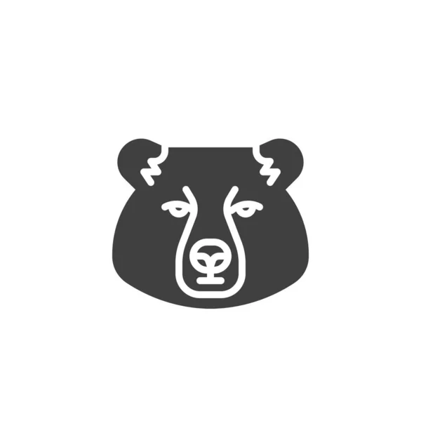 Bear animal vector icon — 스톡 벡터