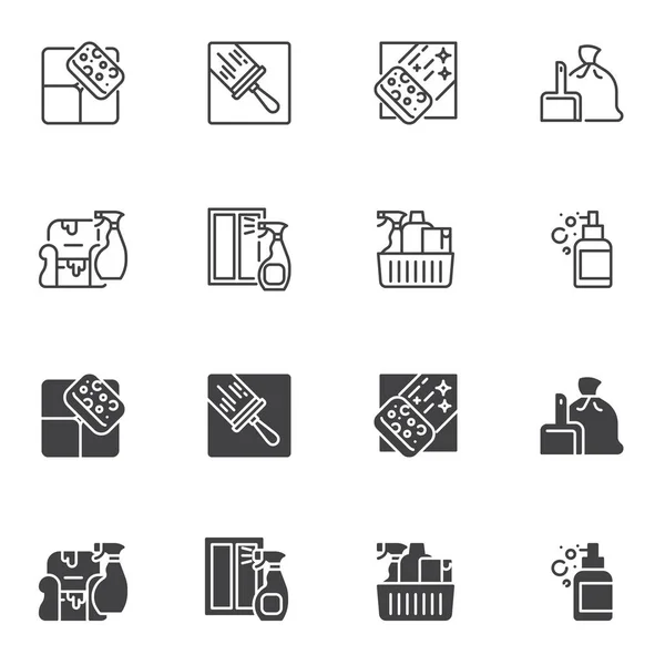 House cleaning service icon set — Image vectorielle