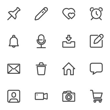 Temel UI satır simgeleri ayarlandı