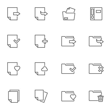 Belge dosya satırı simgeleri ayarlandı