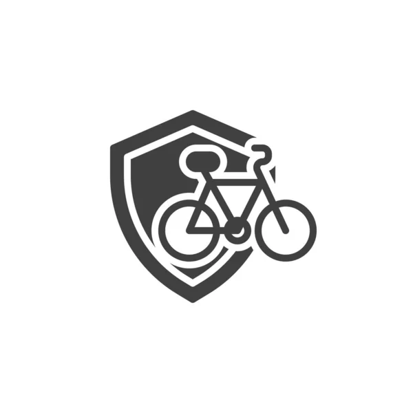 Fietsverzekering vector pictogram — Stockvector