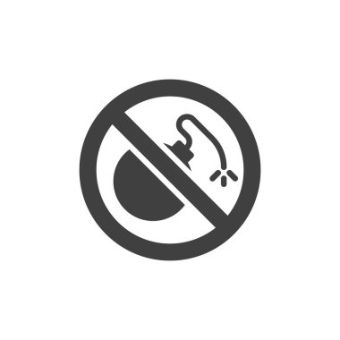 Hiç bir bomba yasaklanmış işaret vektörü simgesi yok