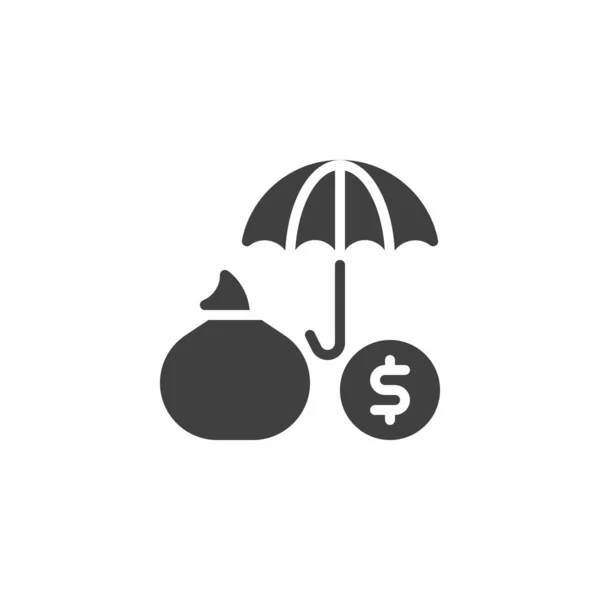 Financial crisis insurance vector icon — Stock Vector