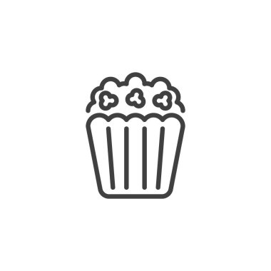 Popcorn box line icon
