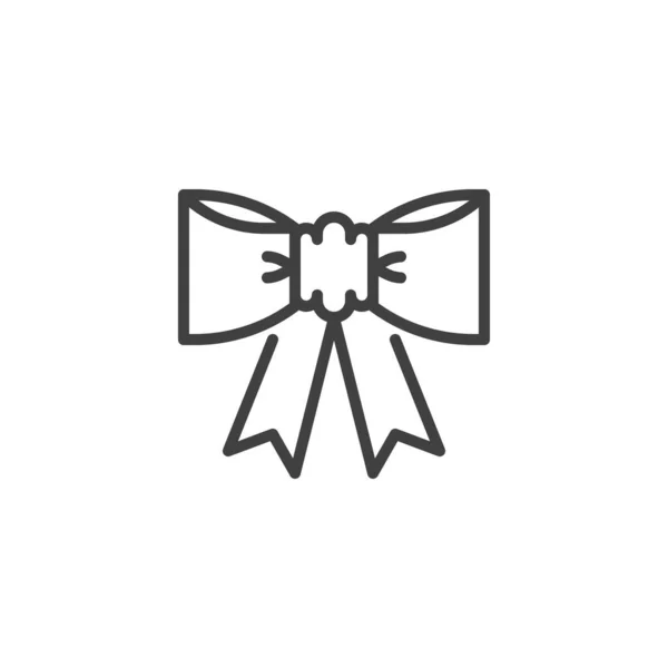 Rebbon bow line icon — стоковый вектор