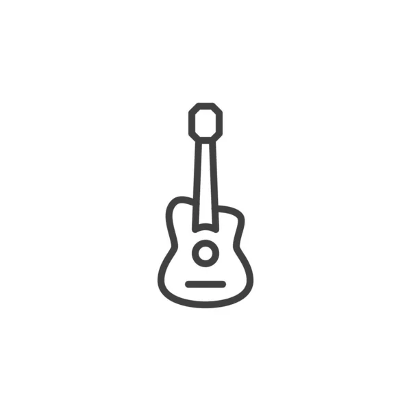 Ícone de linha de guitarra —  Vetores de Stock