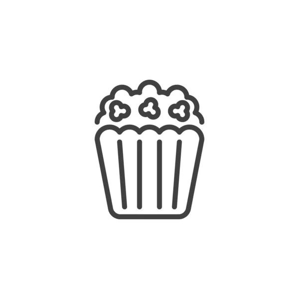 Popcorn-Box-Linie Symbol — Stockvektor