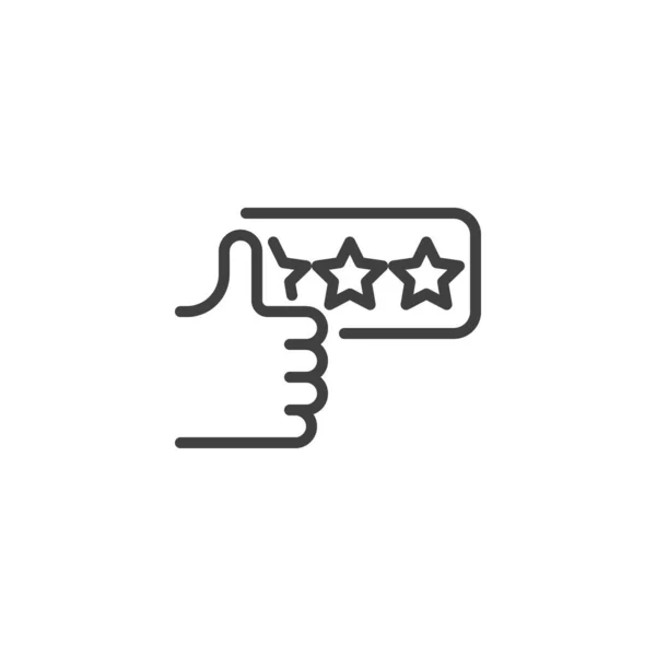 Icono de línea de revisión cliente — Vector de stock