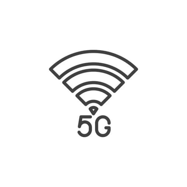 Icona della linea di segnale 5g — Vettoriale Stock