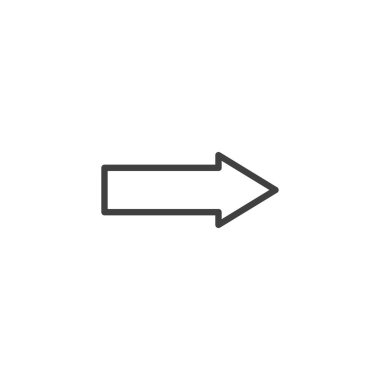 ok sağ çizgi simgesi