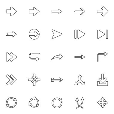 Temel ok satır simgeleri ayarlandı