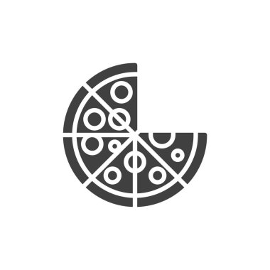 Pizza kesimi vektör simgesi