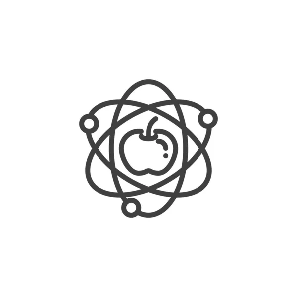 Ikona Fizyki Liniowy Znak Stylu Dla Mobilnej Koncepcji Projektowania Stron — Wektor stockowy