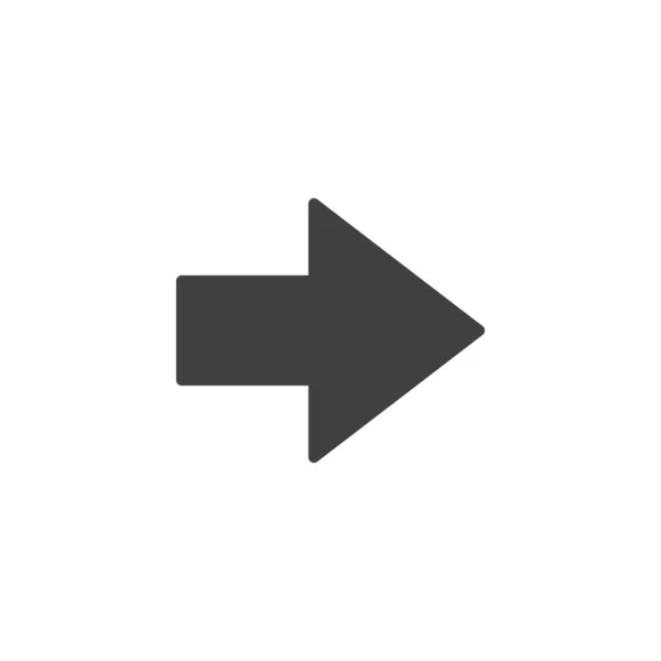 Icono Flecha Dirección Correcta Vector Signo Plano Lleno Para Concepto — Archivo Imágenes Vectoriales