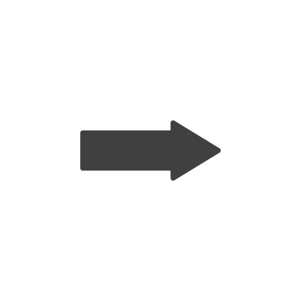 箭头右矢量图标 填写了移动概念和网页设计的平面标志 箭头指向右字形图标 标识插图 矢量图形 — 图库矢量图片