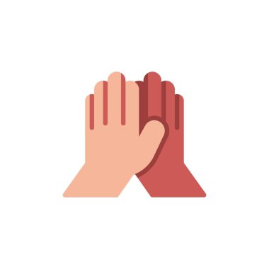 Çak bir beşlik düz ikon, vektör işareti, beşe ayrılmış renkli bir resim. Sembol, logo çizimi. Düz biçim tasarımı