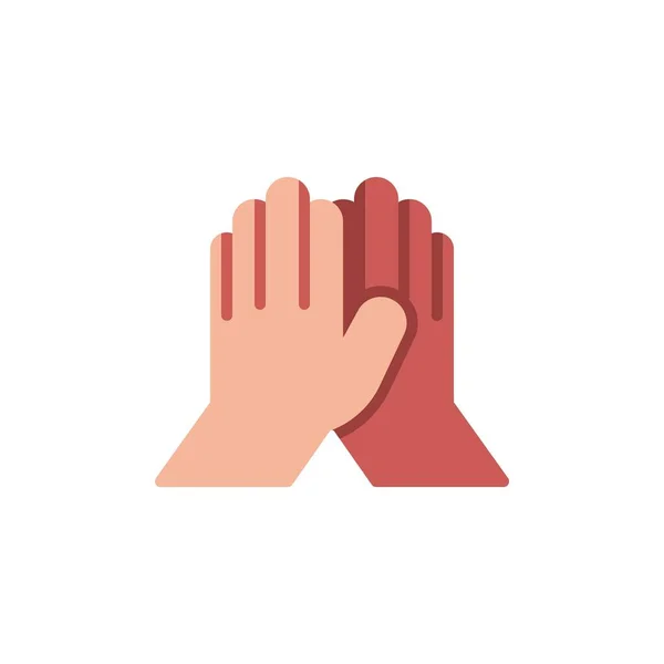 Κόλλα Πέντε Χέρια Επίπεδη Εικόνα Σύμβολο Διάνυσμα High Πέντε Χειρονομία — Διανυσματικό Αρχείο