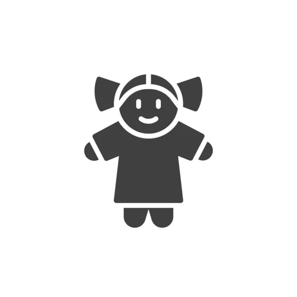 Дитяча Лялька Векторна Піктограма Заповнений Плоский Знак Мобільної Концепції Веб — стоковий вектор
