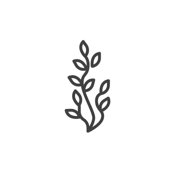 Thyme Herbs Line Icon 입니다 모바일 디자인을 스타일 아이콘을 달아서 — 스톡 벡터