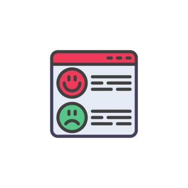 Jest dolu taslak simge, çizgi vektör işareti, beyaz üzerine izole edilmiş doğrusal renkli çizgili çizgiler gibi. Sembol, logo çizimi. Vektör grafikleri