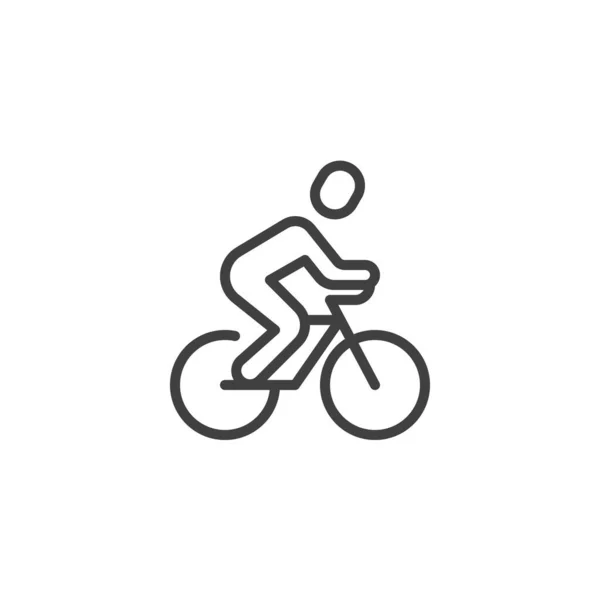 Monter Une Icône Ligne Vélo Signe Style Linéaire Pour Concept — Image vectorielle