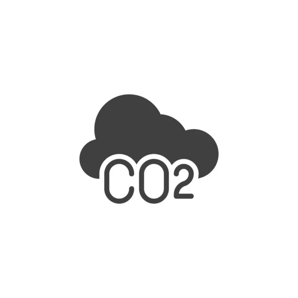 Co2 Εικονίδιο Διάνυσμα Σύννεφο Γεμισμένο Επίπεδο Σήμα Για Την Έννοια — Διανυσματικό Αρχείο