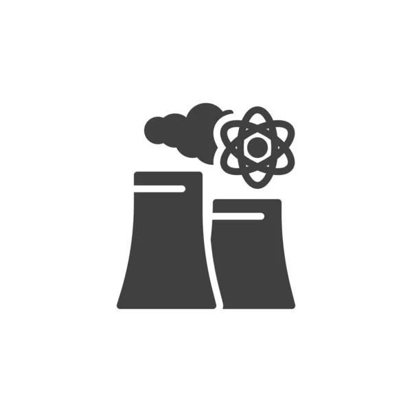 Ikona Vektoru Jaderné Elektrárny Vyplněný Plochý Znak Pro Mobilní Koncept — Stockový vektor