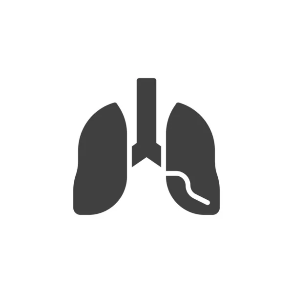 Icône Vecteur Pulmonaire Humain Panneau Plat Rempli Pour Concept Mobile — Image vectorielle