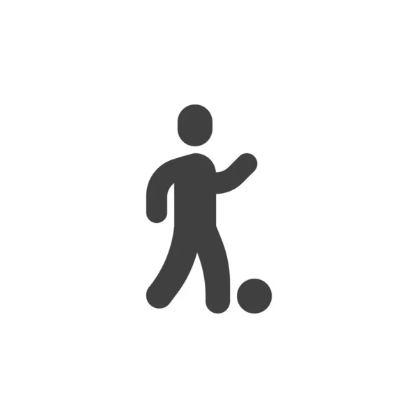 Играю Вектор Футбола Заполненный Плоский Знак Мобильной Концепции Веб Дизайна — стоковый вектор