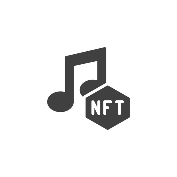 Icona Del Vettore Musicale Nft Segno Piatto Riempito Concetto Mobile — Vettoriale Stock