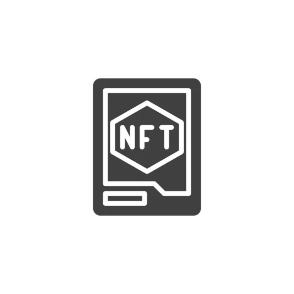 Nftカードベクトルアイコン モバイルコンセプトとウェブデザインのための完全なフラット記号 ファンタブルではないトークンカードのグリフアイコン シンボル ロゴイラスト ベクトルグラフィックス — ストックベクタ