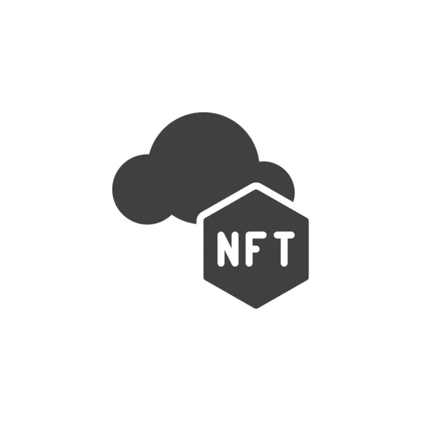 Nftクラウドベクトルアイコン モバイルコンセプトとウェブデザインのための完全なフラット記号 ファンタブルではないトークンクラウドグリフアイコン シンボル ロゴイラスト ベクトルグラフィックス — ストックベクタ