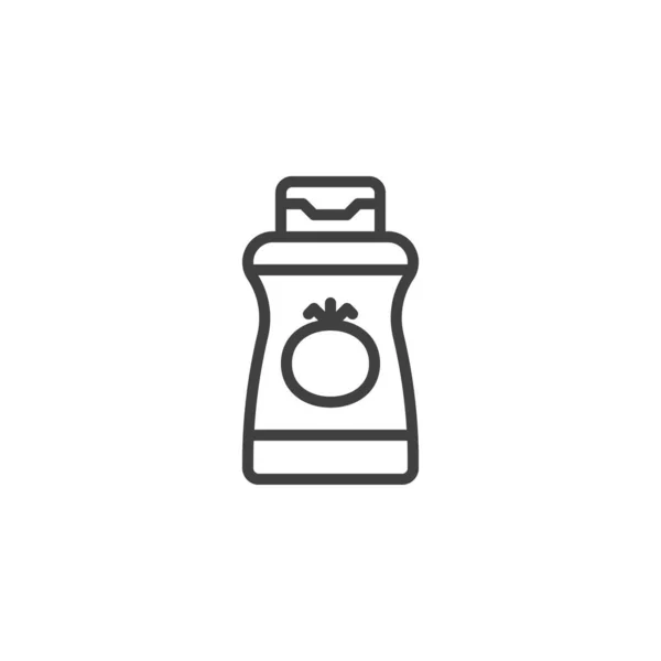 Πατάτα Κέτσαπ Μπουκάλι Γραμμή Εικονίδιο Γραμμικό Στύλ Για Mobile Concept — Διανυσματικό Αρχείο