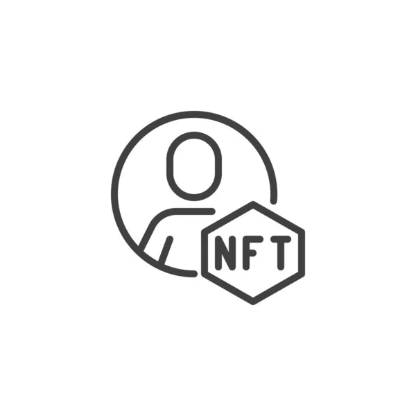 Nftクリエイターラインアイコン モバイルコンセプトとウェブデザインのためのリニアスタイルのサイン Nft開発者のアウトラインベクトルアイコン シンボル ロゴイラスト ベクトルグラフィックス — ストックベクタ