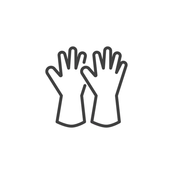 Rubber Gloves Line Icon Linear Style Sign Mobile Concept Web — Stock vektor