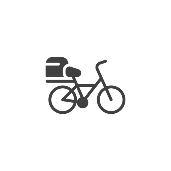 Entrega Icono Del Vector Bicicleta Signo Plano Lleno Para Concepto — Vector de stock