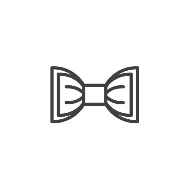 Papyon çizgisi simgesi. Mobil konsept ve web tasarımı için doğrusal biçim işareti. Centilmen papyon çizgisi vektör simgesi. Sembol, logo çizimi. Vektör grafikleri