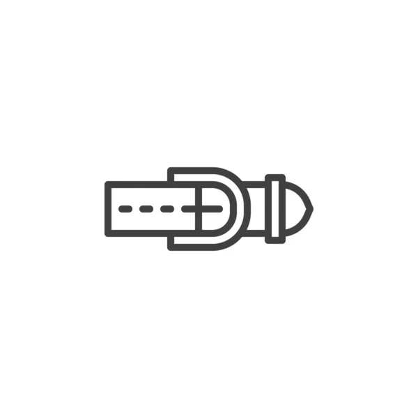 Ikone Der Ledergürtelschnüre Lineares Stilschild Für Mobiles Konzept Und Webdesign — Stockvektor