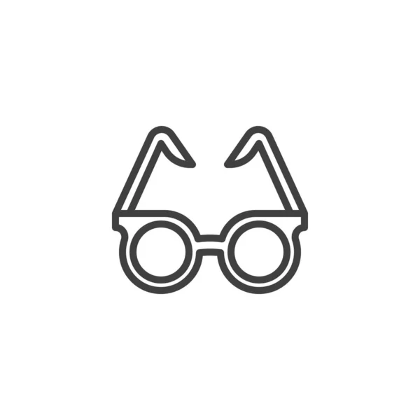 Ikona Linky Slunečních Brýlí Lineární Styl Značky Pro Mobilní Koncept — Stockový vektor