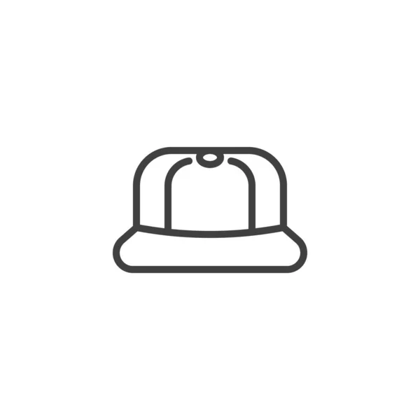 Ikona Czapki Baseballowej Liniowy Znak Stylu Dla Mobilnej Koncepcji Projektowania — Wektor stockowy
