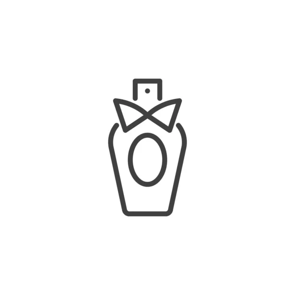 香水瓶ラインアイコン モバイルコンセプトとウェブデザインのためのリニアスタイルのサイン 香水のアウトラインベクトルアイコン シンボル ロゴイラスト ベクトルグラフィックス — ストックベクタ