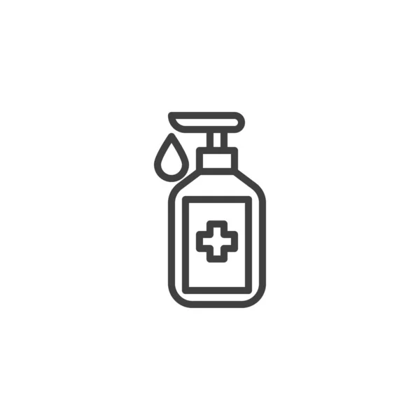 Handontsmettingsmiddel Lijn Pictogram Lineair Stijlteken Voor Mobiel Concept Webdesign Antibacteriële — Stockvector