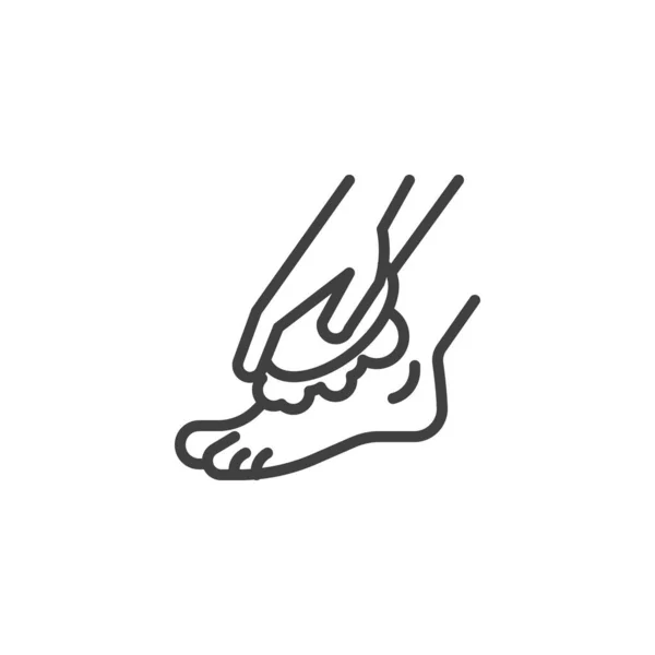Washing Feet Line Icon Linear Style Sign Mobile Concept Web — Stockvektor